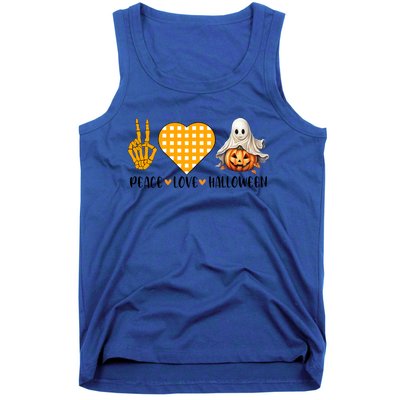 Cute Halloween Peace Love And Gnome Fall Gift Tank Top