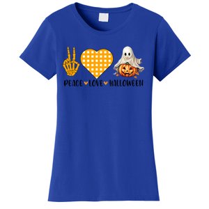 Cute Halloween Peace Love And Gnome Fall Gift Women's T-Shirt