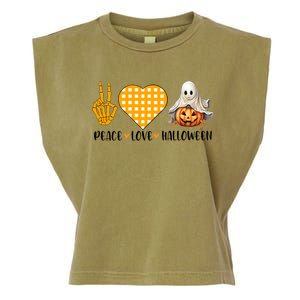 Cute Halloween Peace Love And Gnome Fall Gift Garment-Dyed Women's Muscle Tee