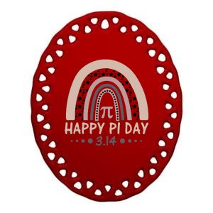 Cool Happy Pi Day Ceramic Oval Ornament