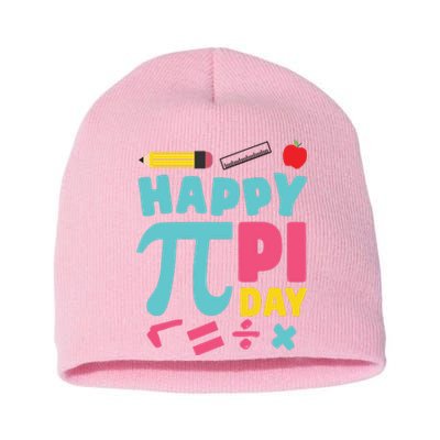 Cool Happy Pi Day Short Acrylic Beanie