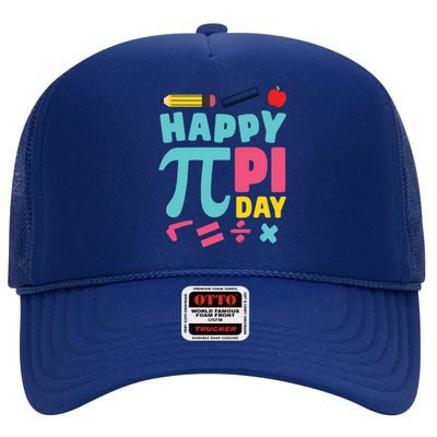 Cool Happy Pi Day High Crown Mesh Back Trucker Hat