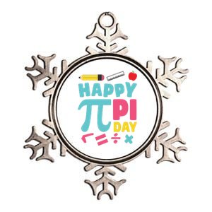 Cool Happy Pi Day Metallic Star Ornament