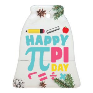 Cool Happy Pi Day Ceramic Bell Ornament