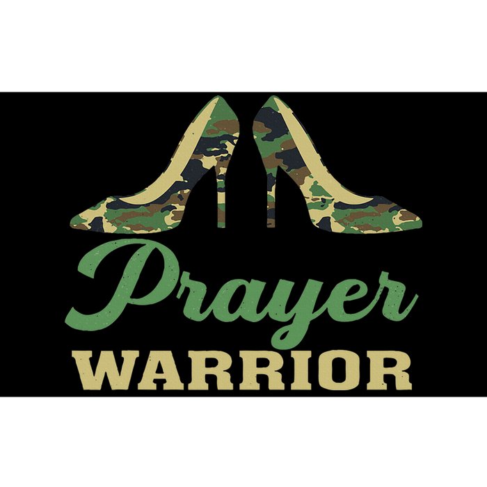 Camo Heels Prayer Warrior Faith God Jesus Christian Bumper Sticker