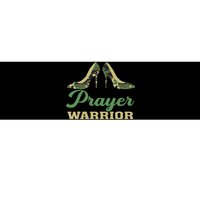 Camo Heels Prayer Warrior Faith God Jesus Christian Bumper Sticker