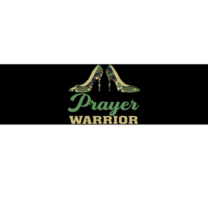 Camo Heels Prayer Warrior Faith God Jesus Christian Bumper Sticker