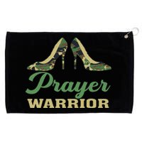 Camo Heels Prayer Warrior Faith God Jesus Christian Grommeted Golf Towel