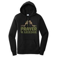 Camo Heels Prayer Warrior Faith God Jesus Christian Women's Pullover Hoodie