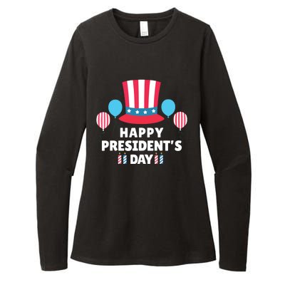 Cute Happy Presidents Day American Colors Patriots Gift Womens CVC Long Sleeve Shirt