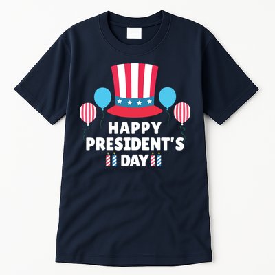 Cute Happy Presidents Day American Colors Patriots Gift Tall T-Shirt