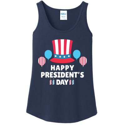 Cute Happy Presidents Day American Colors Patriots Gift Ladies Essential Tank