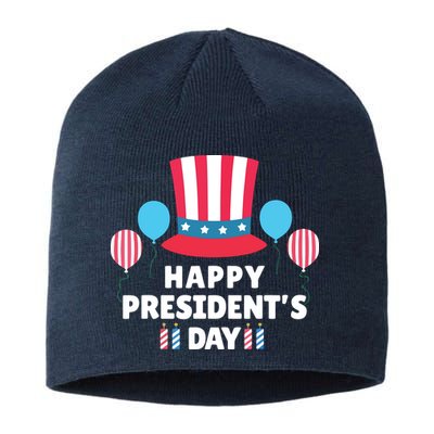 Cute Happy Presidents Day American Colors Patriots Gift Sustainable Beanie