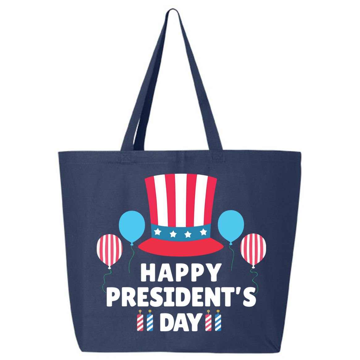 Cute Happy Presidents Day American Colors Patriots Gift 25L Jumbo Tote