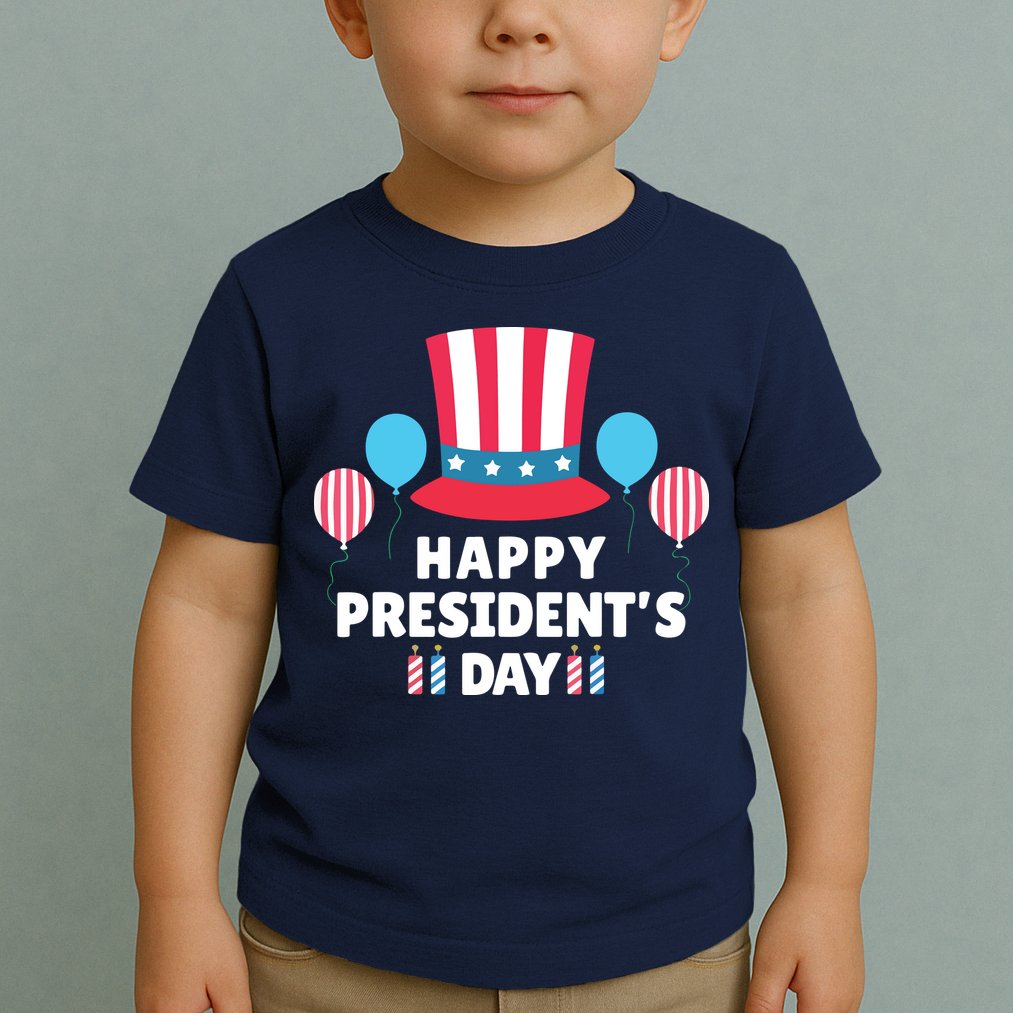 Cute Happy Presidents Day American Colors Patriots Gift Toddler T-Shirt