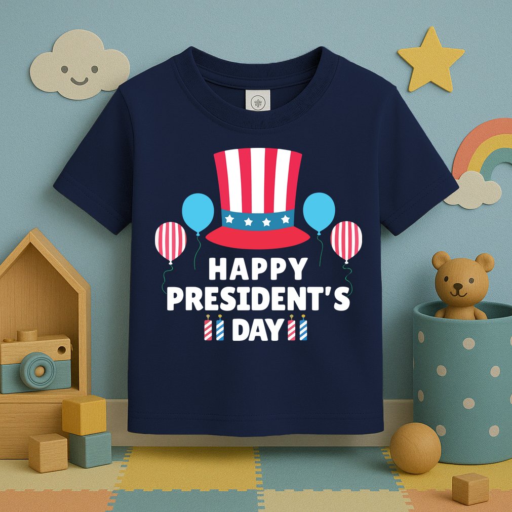 Cute Happy Presidents Day American Colors Patriots Gift Toddler T-Shirt