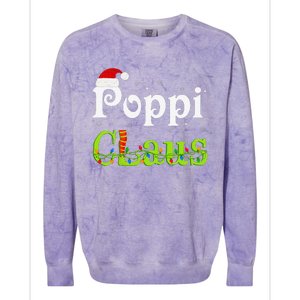 Christmas Holiday Party Poppi Claus Family Matching Pajamas Colorblast Crewneck Sweatshirt