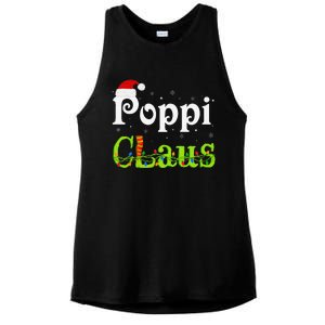 Christmas Holiday Party Poppi Claus Family Matching Pajamas Ladies PosiCharge Tri-Blend Wicking Tank