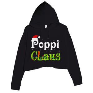 Christmas Holiday Party Poppi Claus Family Matching Pajamas Crop Fleece Hoodie