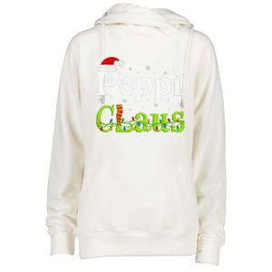 Christmas Holiday Party Poppi Claus Family Matching Pajamas Womens Funnel Neck Pullover Hood