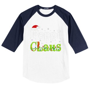 Christmas Holiday Party Poppi Claus Family Matching Pajamas Baseball Sleeve Shirt