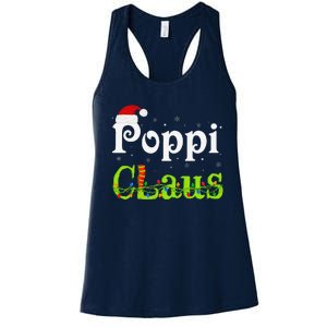 Christmas Holiday Party Poppi Claus Family Matching Pajamas Women's Racerback Tank