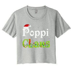 Christmas Holiday Party Poppi Claus Family Matching Pajamas Women's Crop Top Tee