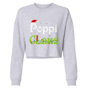 Christmas Holiday Party Poppi Claus Family Matching Pajamas Cropped Pullover Crew