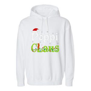 Christmas Holiday Party Poppi Claus Family Matching Pajamas Garment-Dyed Fleece Hoodie