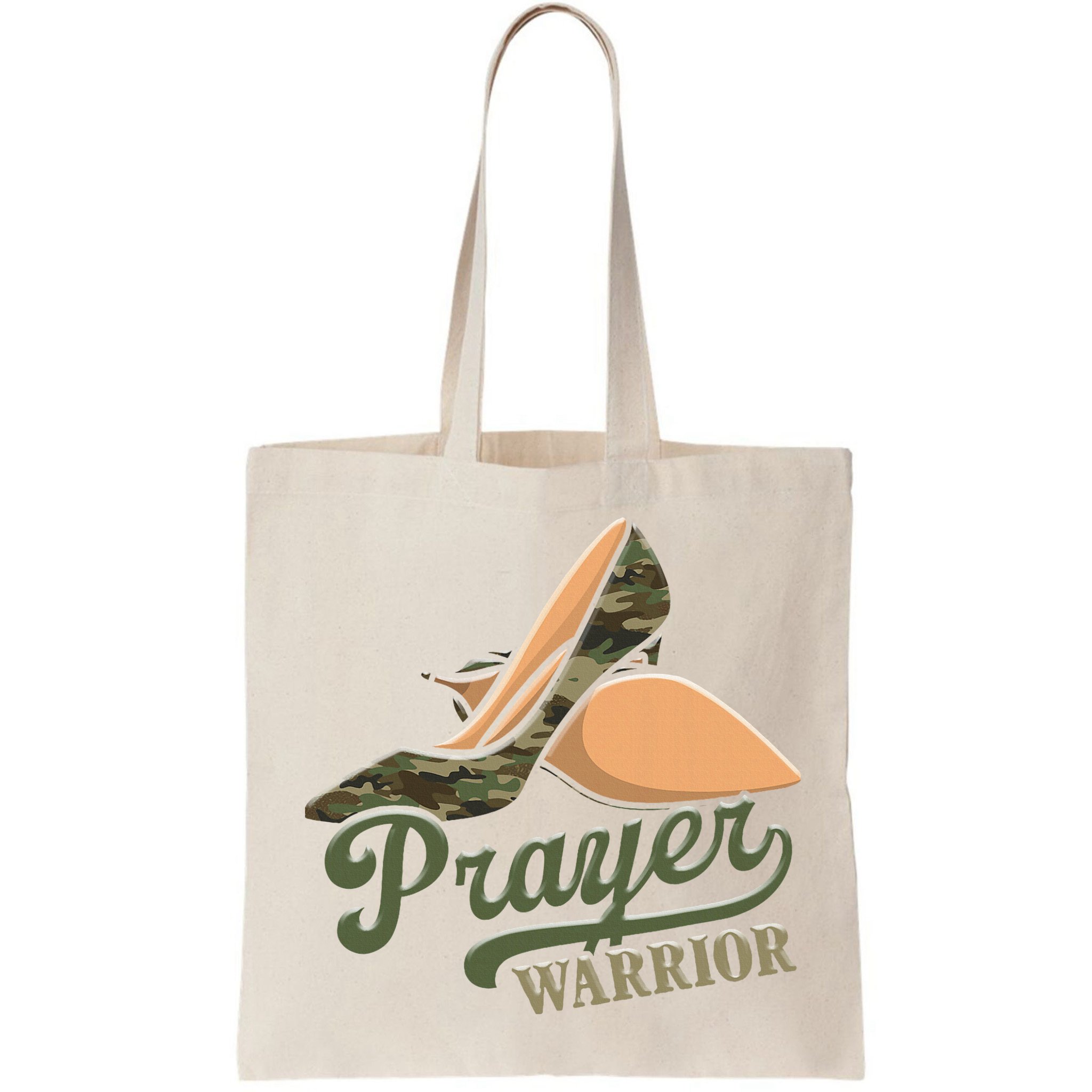 Camo Heels Prayer Warrior Faith God Jesus Christian Women Bag