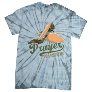 Camo Heels Prayer Warrior Faith God Jesus Christian Women Tie-Dye T-Shirt