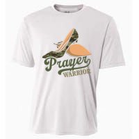 Camo Heels Prayer Warrior Faith God Jesus Christian Women Cooling Performance Crew T-Shirt