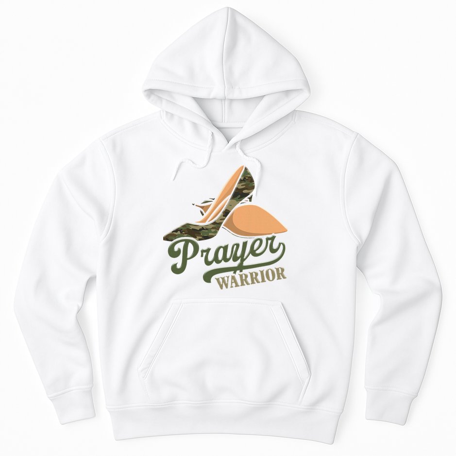 Camo Heels Prayer Warrior Faith God Jesus Christian Women Hoodie