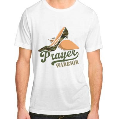 Camo Heels Prayer Warrior Faith God Jesus Christian Women Adult ChromaSoft Performance T-Shirt