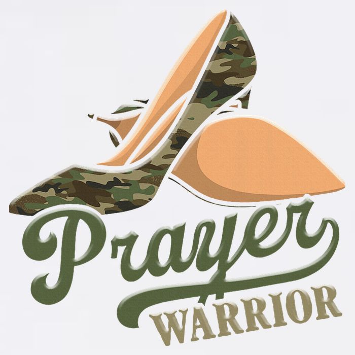 Camo Heels Prayer Warrior Faith God Jesus Christian Women Flat Bill Trucker Hat