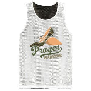 Camo Heels Prayer Warrior Faith God Jesus Christian Women Mesh Reversible Basketball Jersey Tank