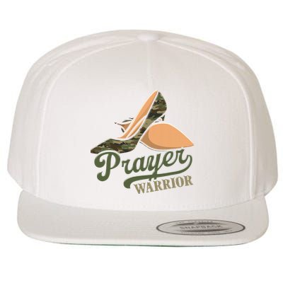 Camo Heels Prayer Warrior Faith God Jesus Christian Women Wool Snapback Cap