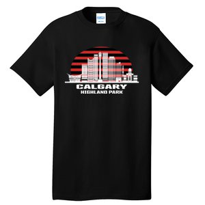 Calgary Highland Park Canada Skyline Tall T-Shirt