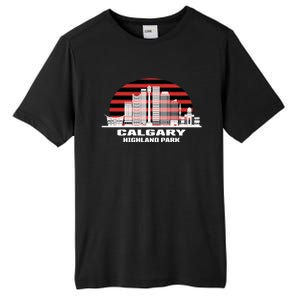 Calgary Highland Park Canada Skyline Tall Fusion ChromaSoft Performance T-Shirt