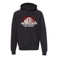 Calgary Highland Park Canada Skyline Premium Hoodie