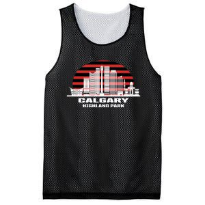 Calgary Highland Park Canada Skyline Mesh Reversible Basketball Jersey Tank