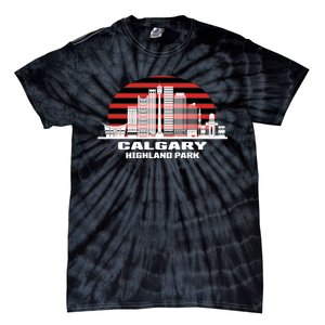 Calgary Highland Park Canada Skyline Tie-Dye T-Shirt