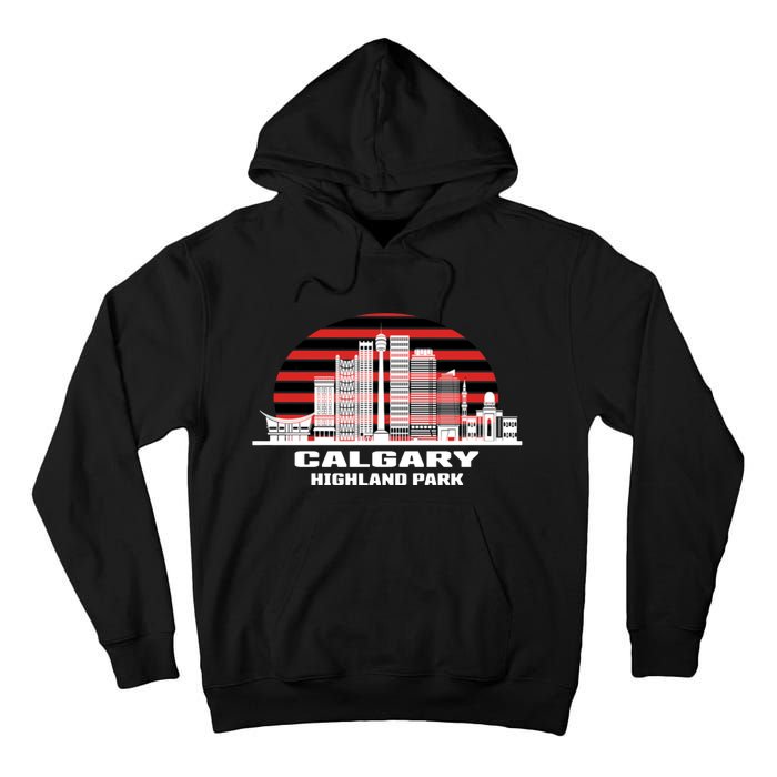 Calgary Highland Park Canada Skyline Tall Hoodie