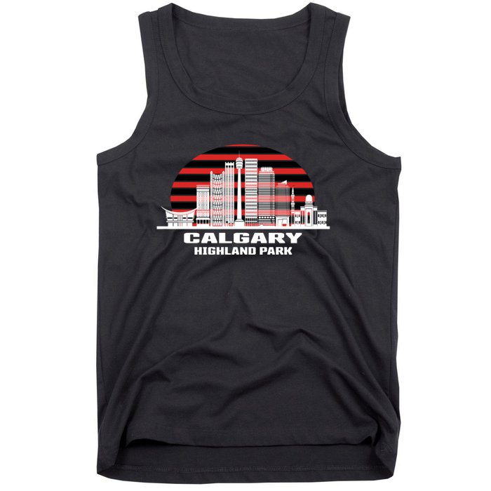 Calgary Highland Park Canada Skyline Tank Top