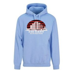 Calgary Highland Park Canada Skyline Unisex Surf Hoodie