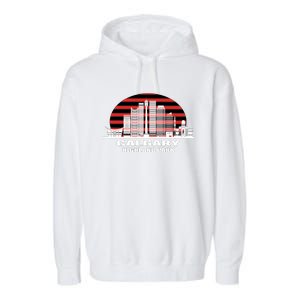 Calgary Highland Park Canada Skyline Garment-Dyed Fleece Hoodie