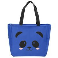 Cute Halloween Panda Bear Face Costume Gift Zip Tote Bag