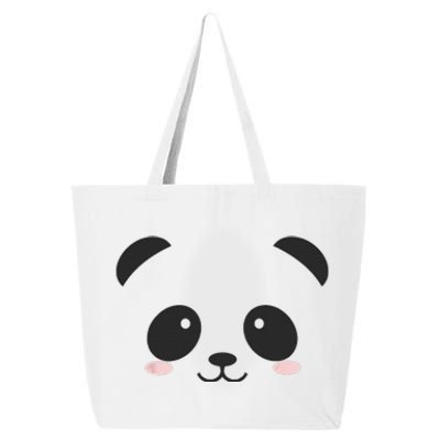 Cute Halloween Panda Bear Face Costume Gift 25L Jumbo Tote