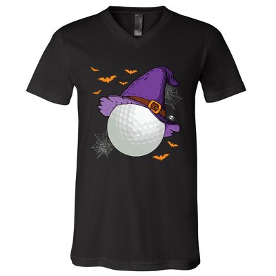 Cwitch Hat Pumpkin Spooky Halloween Costume V-Neck T-Shirt