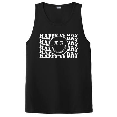 Cool Happy Pi Day Smiley Face PosiCharge Competitor Tank